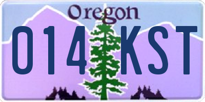 OR license plate 014KST