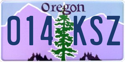 OR license plate 014KSZ