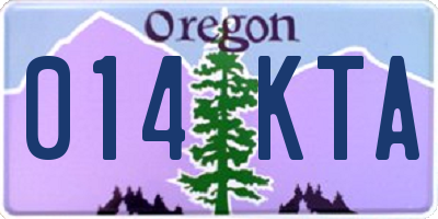 OR license plate 014KTA
