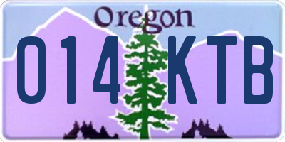 OR license plate 014KTB