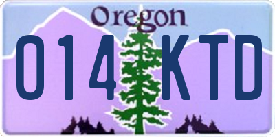 OR license plate 014KTD