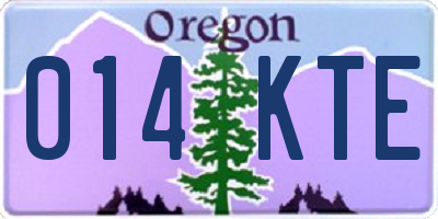 OR license plate 014KTE