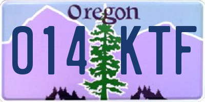 OR license plate 014KTF