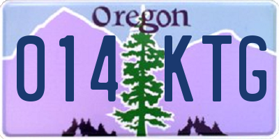 OR license plate 014KTG