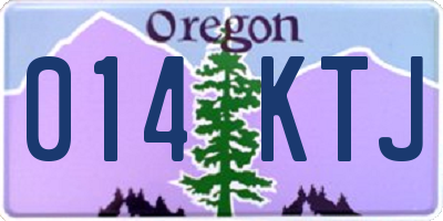 OR license plate 014KTJ