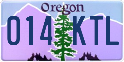 OR license plate 014KTL