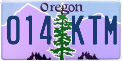 OR license plate 014KTM