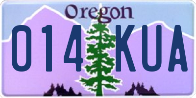 OR license plate 014KUA