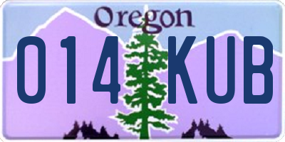 OR license plate 014KUB