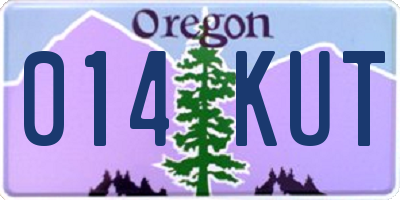 OR license plate 014KUT