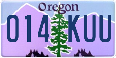 OR license plate 014KUU