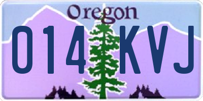 OR license plate 014KVJ