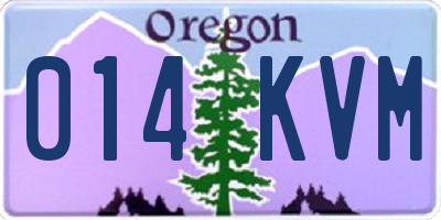OR license plate 014KVM