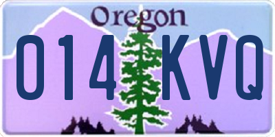 OR license plate 014KVQ