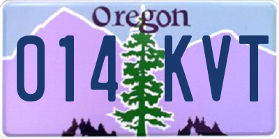 OR license plate 014KVT