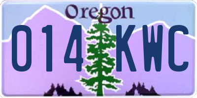 OR license plate 014KWC
