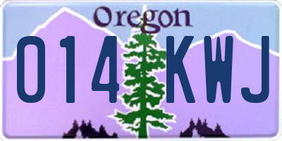 OR license plate 014KWJ