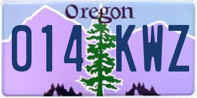 OR license plate 014KWZ