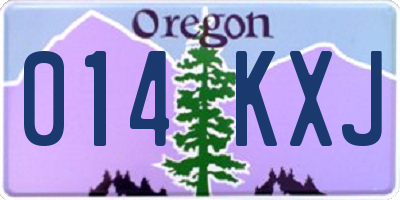 OR license plate 014KXJ