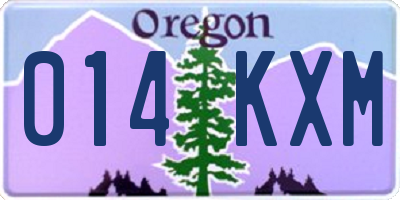 OR license plate 014KXM