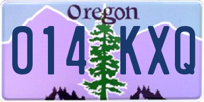OR license plate 014KXQ