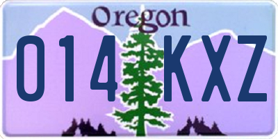OR license plate 014KXZ