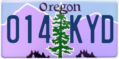 OR license plate 014KYD