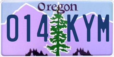 OR license plate 014KYM
