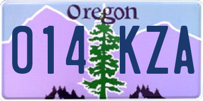 OR license plate 014KZA