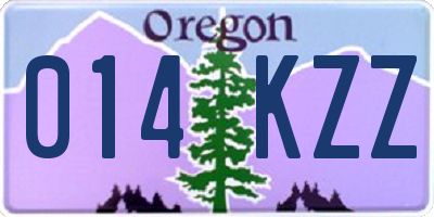 OR license plate 014KZZ