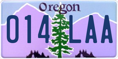 OR license plate 014LAA