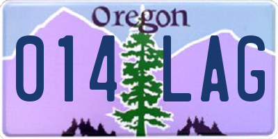 OR license plate 014LAG