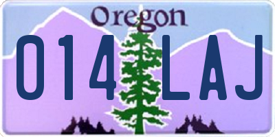 OR license plate 014LAJ