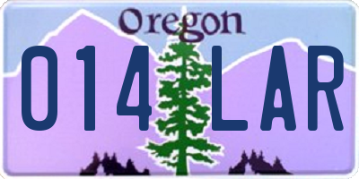OR license plate 014LAR