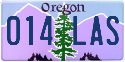 OR license plate 014LAS