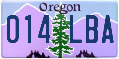OR license plate 014LBA