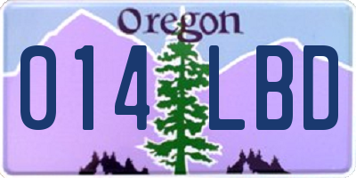 OR license plate 014LBD