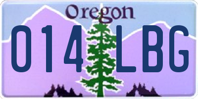 OR license plate 014LBG