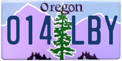 OR license plate 014LBY