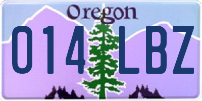 OR license plate 014LBZ