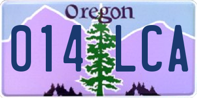 OR license plate 014LCA