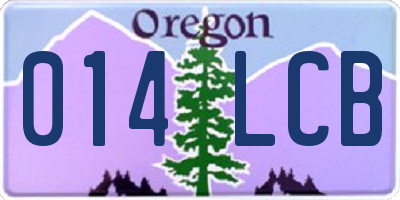 OR license plate 014LCB