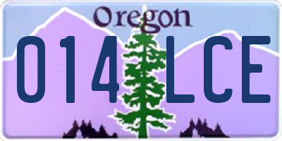 OR license plate 014LCE