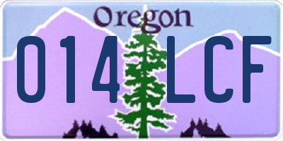 OR license plate 014LCF