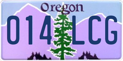 OR license plate 014LCG