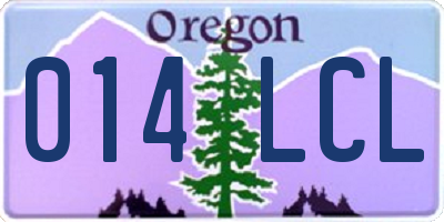 OR license plate 014LCL