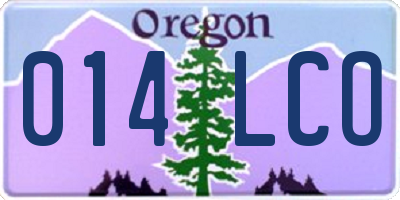 OR license plate 014LCO
