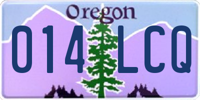 OR license plate 014LCQ