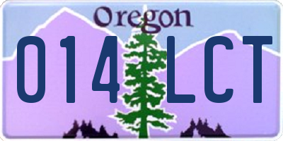 OR license plate 014LCT