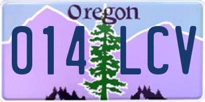 OR license plate 014LCV